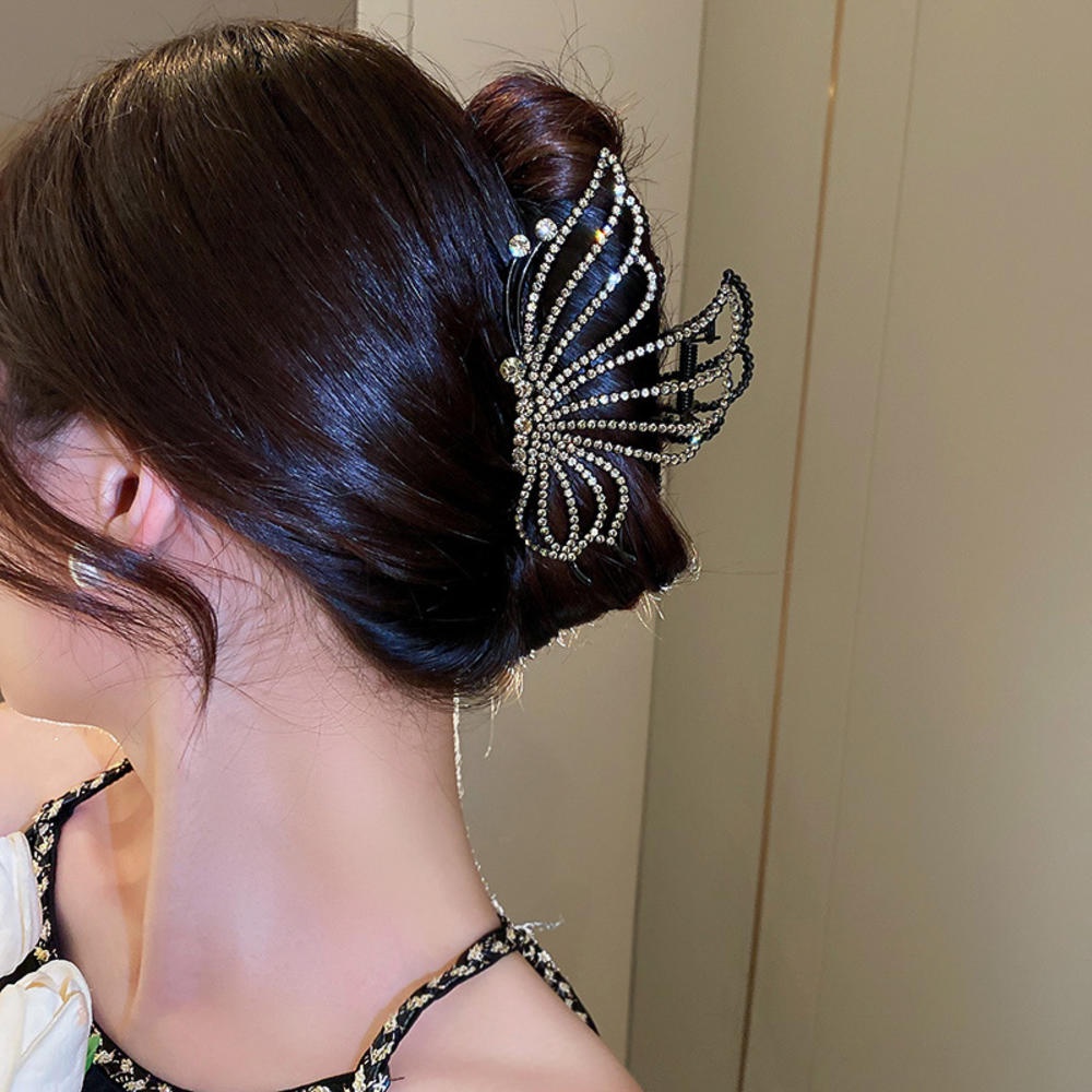 Kẹp TóC HìNh BướM ĐíNh Kim Cương Giả ThờI Trang Cho Nữ
