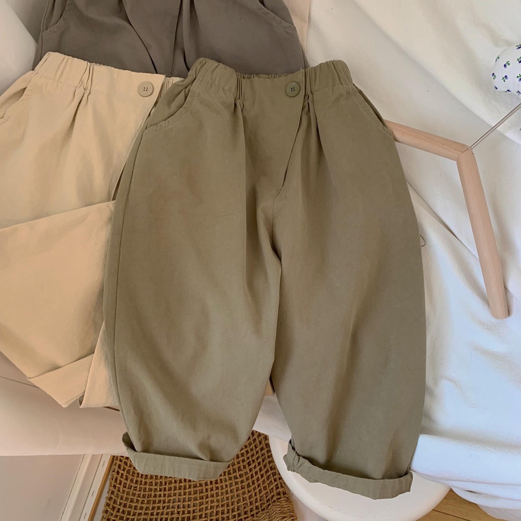 ◘Quần Dài Mùa Hè Phong Cách Phương Tây Mới Cho Bé Trai Và Bé Gái 0312