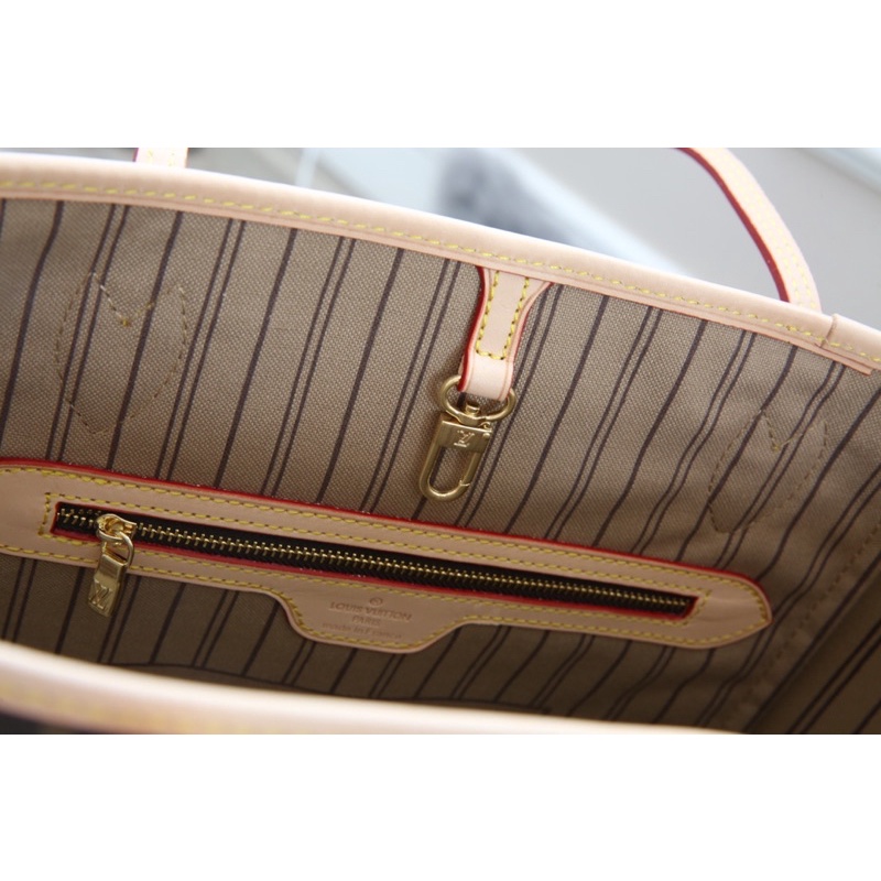 Túi Xách LV Neverfull Hoa Nâu/Ô Trắng, Nâu Size 33  -  By Anh Dinh Phuong