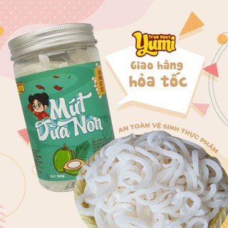 Mứt dừa non Yumi hoa quả ngọt phủ đường đồ ăn vặt trái cây thơm ngon