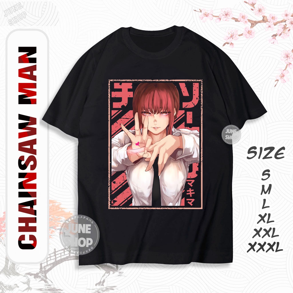 Áo thun Chainsaw Man in hình Makima, Denji, Power, Aki phong cách cực chất