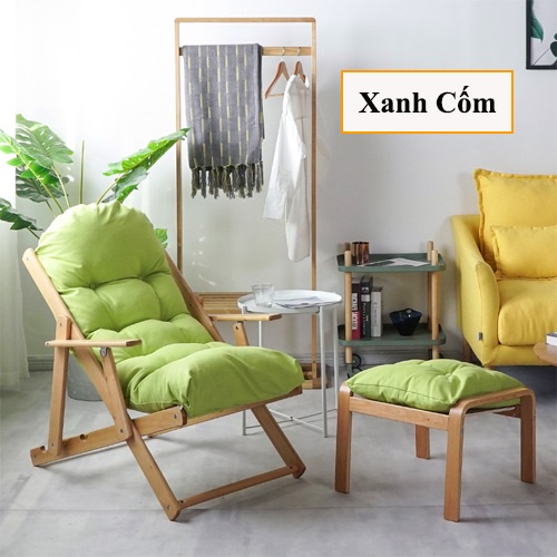 (HÀNG MỚI VỀ) Ghế Lười, Ghế Thư Giãn Ban Công PELO Thiết Kế Hiện Đại Tặng Kèm Đôn, Chất Liệu Gỗ Bạch Dương Cao Cấp | BigBuy360 - bigbuy360.vn