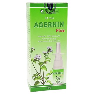 Xịt Hỗ Trợ Viêm Mũi AGERNIN Plus- Chiết Xuất Từ Hoa Ngũ Sắc (Lọ 15ml)