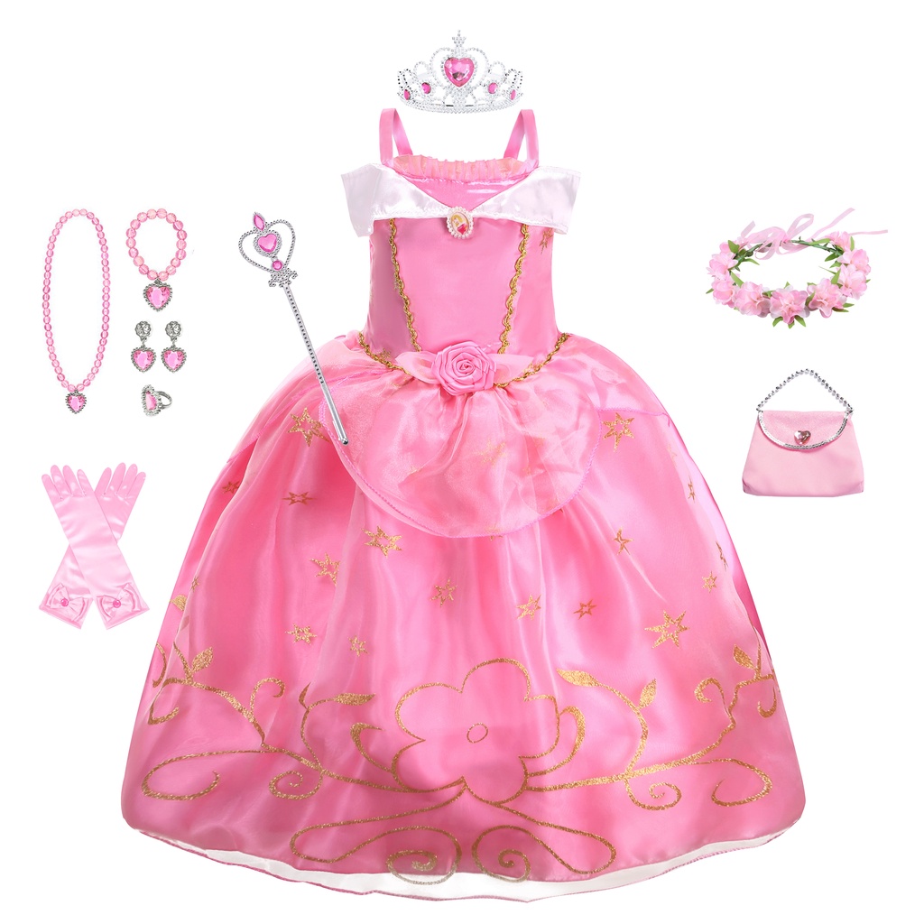 Đầm Công Chúa Rapunzel Lọ Lem Cho Bé Gái