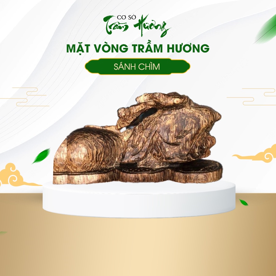 Tượng trầm hương sánh chìm tự nhiên để xe hơi, bàn làm việc