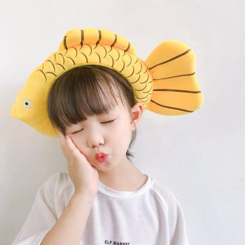 Băng Đô Cài Tóc Hình Cá / Ngỗng / Ếch Hoạt Hình Dễ Thương Cho Nữ