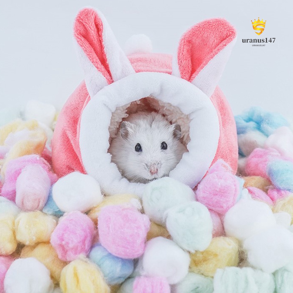 Ur.t Phụ Kiện Tổ Ngủ Cho Chuột Hamster Bằng Vải Cotton Ấm Áp Mùa Đông