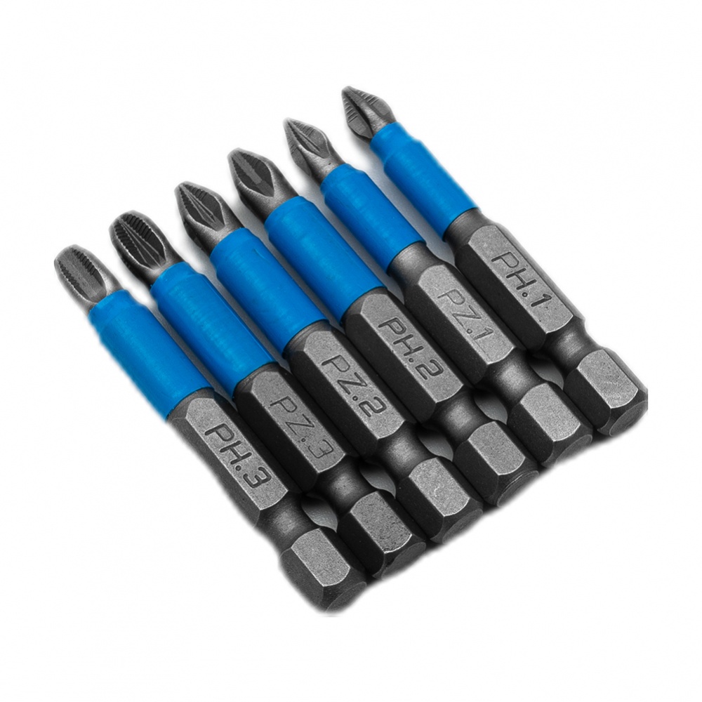 Set 6 Mũi Khoan Điện Chống Trượt 50mm PH1 / PH2 / PH3 / PZ1 / PZ2 / PZ3
