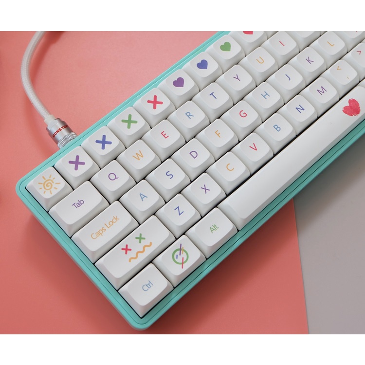 Bộ nút XDA Light Smile Colour Keycap QX1 thick PBT Dyesub 140 nút