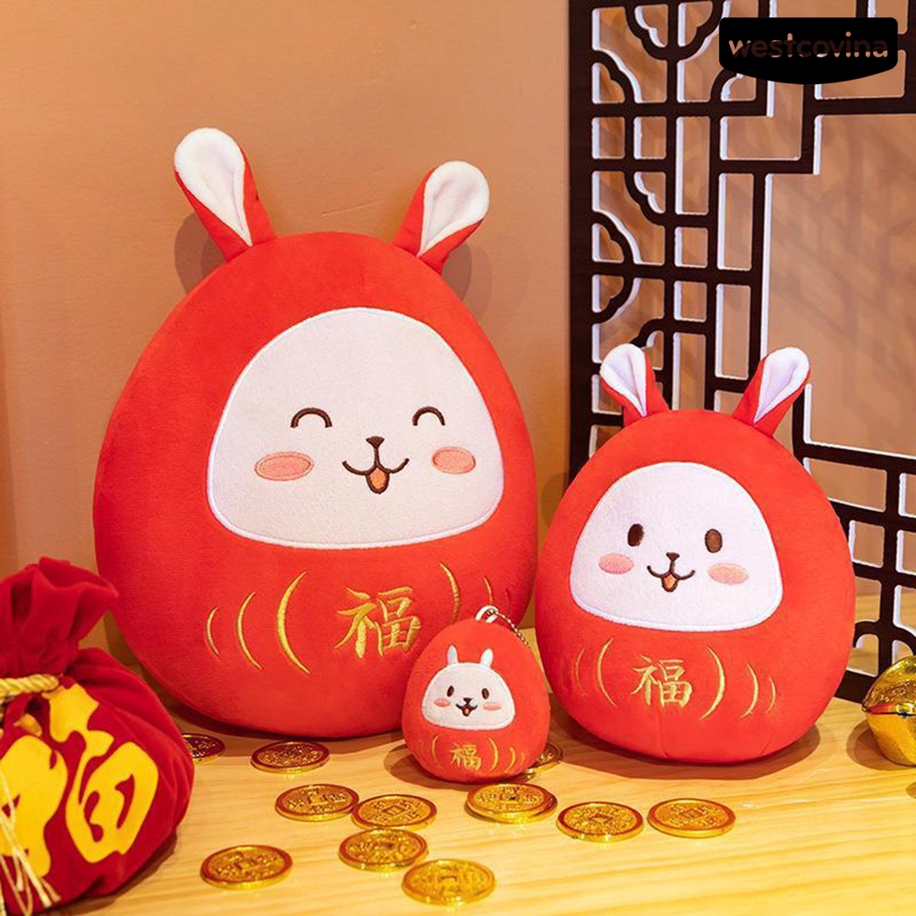 [Hot]☃Thỏ Nhồi Bông 6 / 18 / 28cm Phong Cách Trung Hoa Xinh Xắn