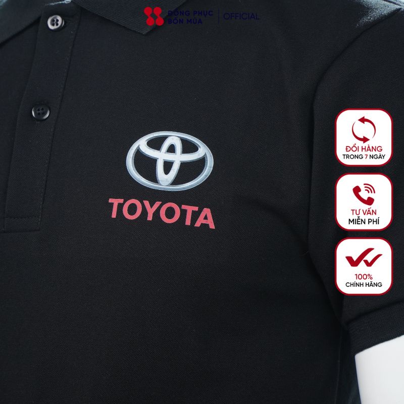 Áo polo nam hãng xe ô tô TOYOTA áo thun có cổ ngắn tay chất vảI poly co dãn 4 chiều chống xù thời trang cao cấp công sở