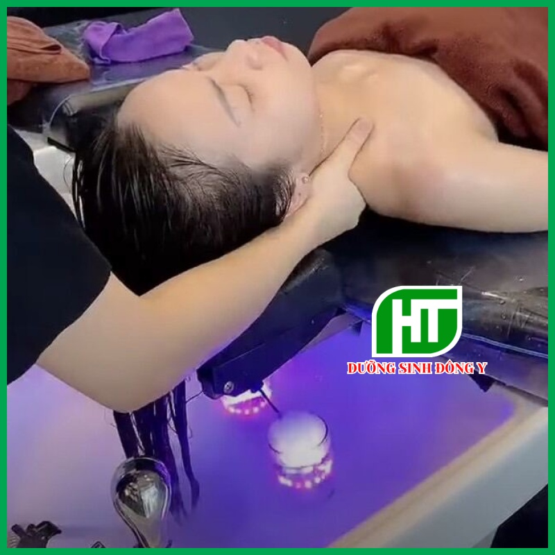 Máy Tạo Khói Gội Đầu Dưỡng Sinh, Máy Sục Khói Mini, Hoa Sen Thả Bồn Gội Đầu