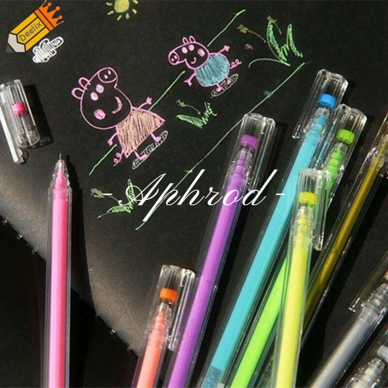 Aphrod Bút Mực gel Dạ Quang Cỡ Lớn Độ Bóng Cao