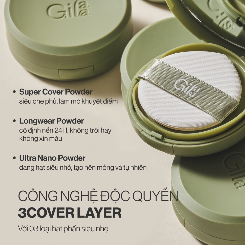 Siêu Phấn Nước Che Phủ GLAMRR Q Vegan Super Cover Cushion SPF50+/PA+++