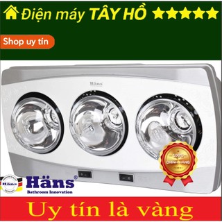 [GIAN HÀNG UY TÍN] [HÀNG CHÍNH HÃNG] Đèn sưởi nhà tắm Hans 3 bóng - H3B