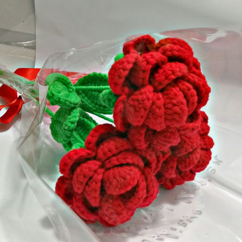 HOA HỒNG LEN HANDMADE