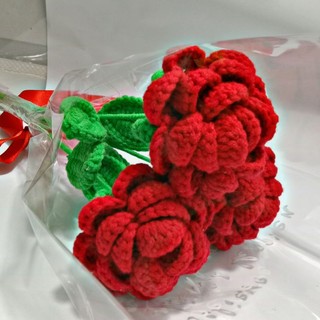 Hoa hồng len handmade