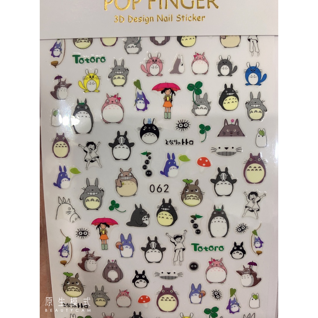 Sticker trang trí nail hoạt hình mã mới