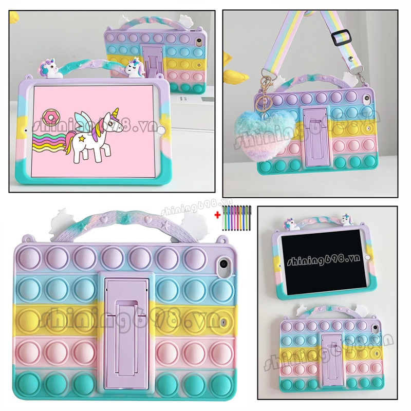 For Samsung Galaxy Tab S7 Fe S8 Plus 12.4'' 2022 SM-X800 X806 T730 T735 T736 T733 T970 T975 T976 Kids Soft Case With Stand Cover