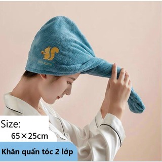 Khăn Quấn Lau Khô Tóc Siêu Tốc