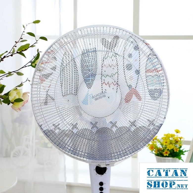 Lưới bọc quạt Hoạt hình an toàn cho bé, Màn trùm bảo vệ có dây rút siêu tiện dụng GD572-LBocQuatHH