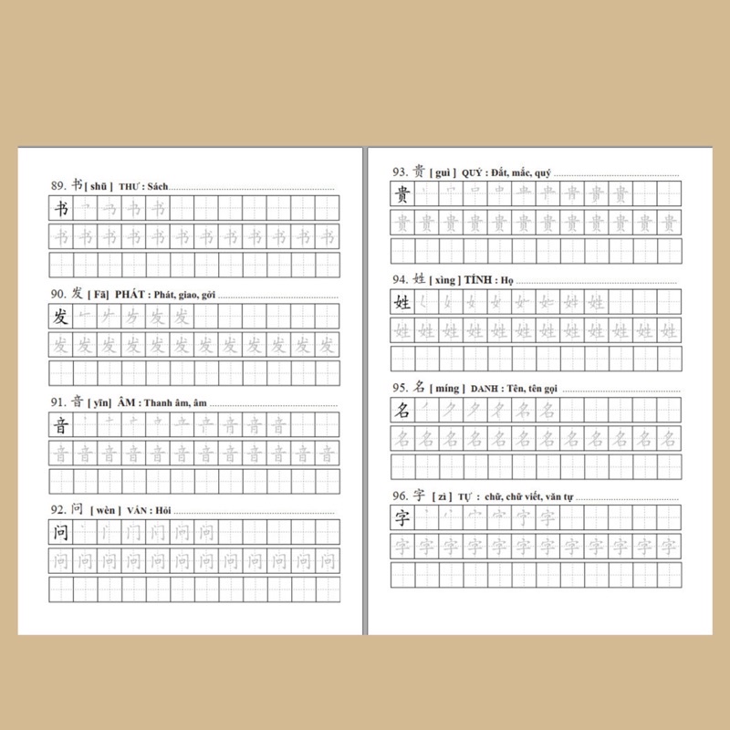 [Sổ tay luyện viết chữ tiếng Trung]