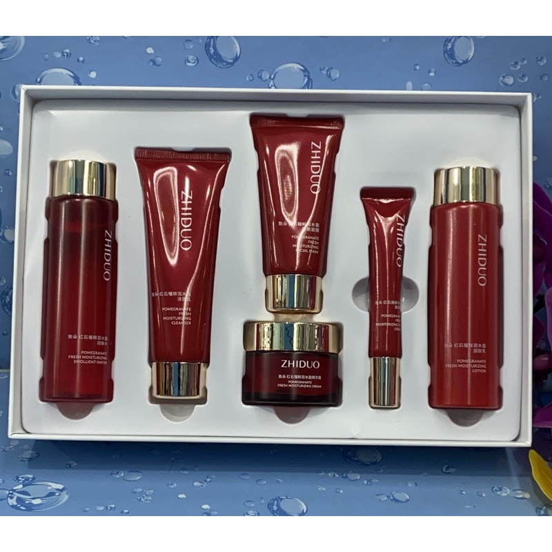 Bộ Dưỡng Trắng Da ZHIDUO Lựu Đỏ Nội Trung Chính Hãng.Cấp Ẩm,Hiệu Quả ( quà tặng 20/11 )