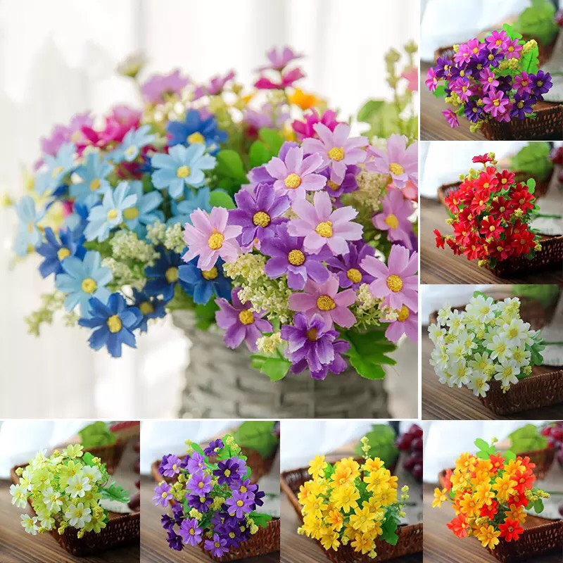 Cành hoa cánhén 28 bông nhiều màu sắc xinh xắn
