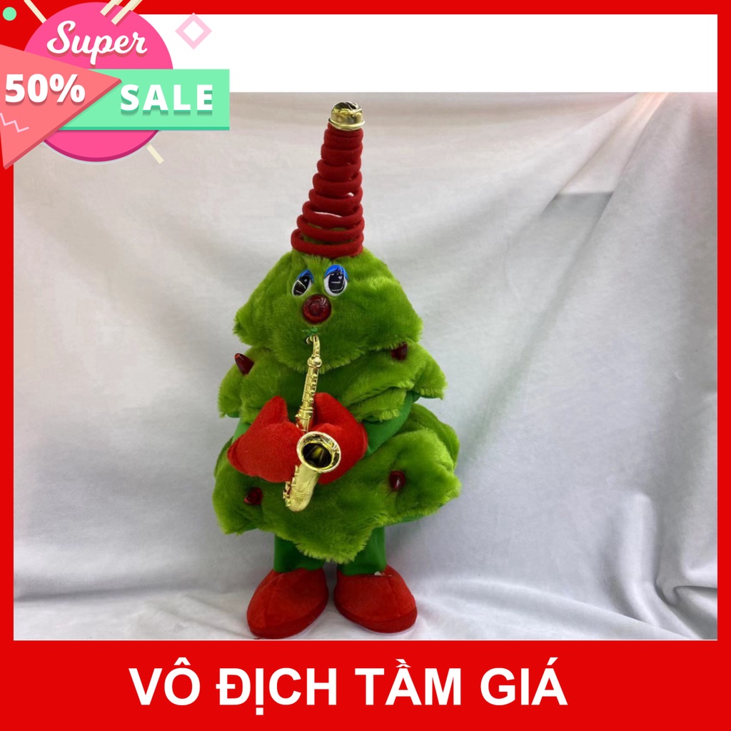 Cây Thông Nhảy Múa Vui Nhộn, Có Đèn và Âm Thanh, Đồ chơi Giáng Sinh dành cho bé