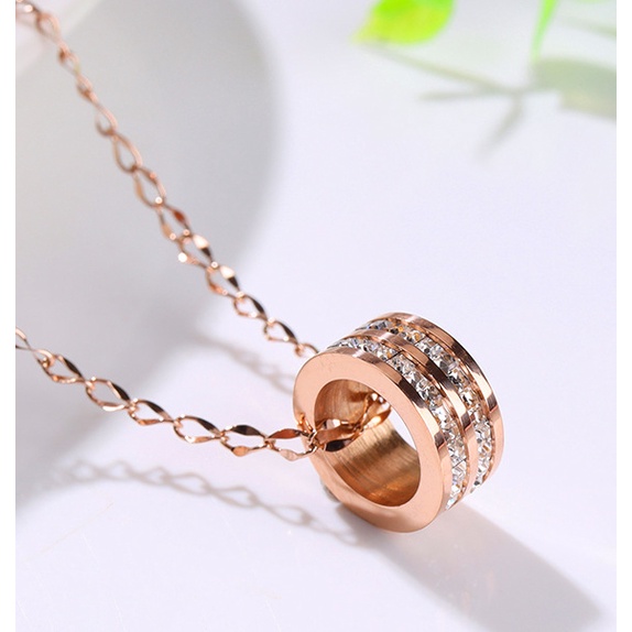 Dây chuyền CDE Eternity Dual Necklace Rose Gold CDE6034RG