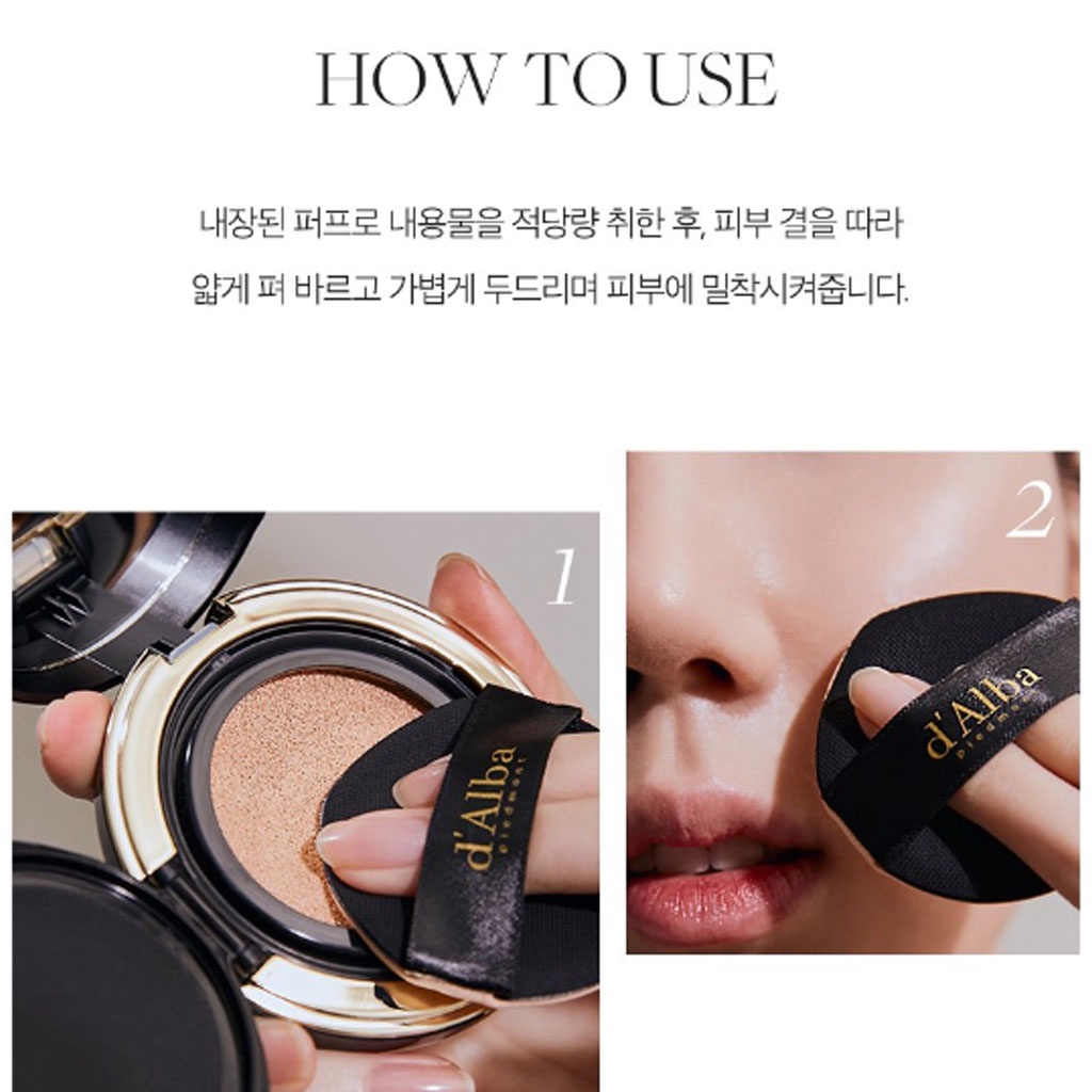 Bộ Sản Phẩm 4 Món Gồm Phấn Nước Và Vỏ Serum 15g + Bông Mút Trang Điểm DALBA