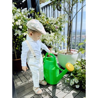  Áo sơ mi bé trai HEHEHIHI dài tay xếp ly vải Linen nhập khẩu Hàn Quốc mềm mịn mát an toàn cho bé A09 