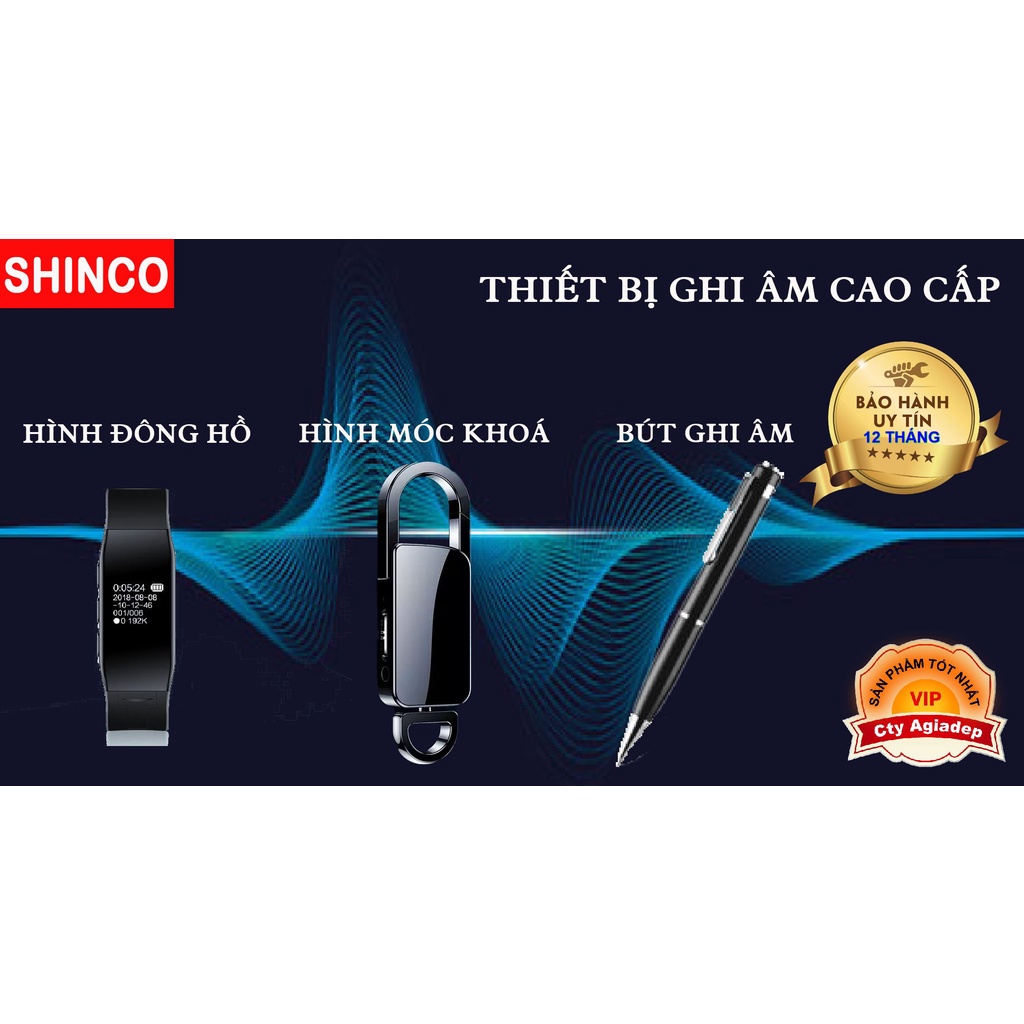 Thiết bị ghi âm cao cấp Shinco ghi âm siêu chuẩn, đa năng, nhỏ gọn tiện dụng