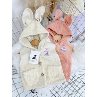 Áo khoác gile lông cừu qccc mềm ấm dễ thương cho bé gái