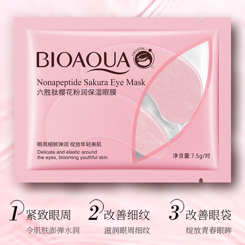 Mặt nạ mắt Bioaqua Mask Collagen dưỡng mắt giảm thâm mắt bọng mắt Morasa MNB18
