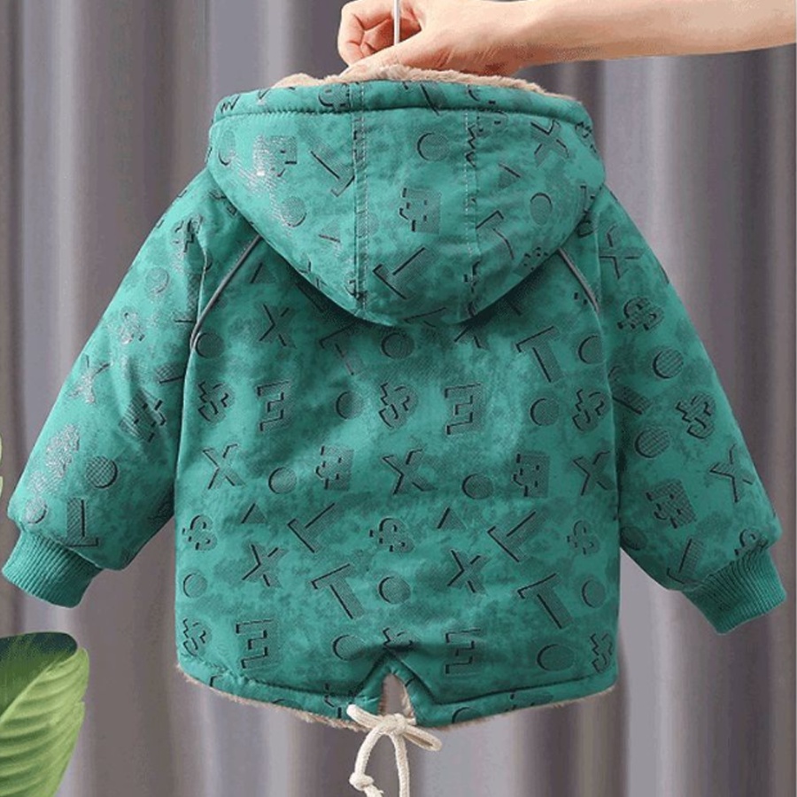 Rập giấy áo khoác có mũ cho bé trai, bé gái