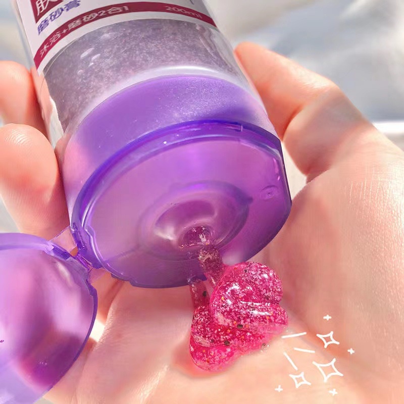 Tẩy tế bào chết nho Ginbi cho da mặt và body chiết xuất mâm xôi làm sáng và sạch da 200gr ✿TC102✿