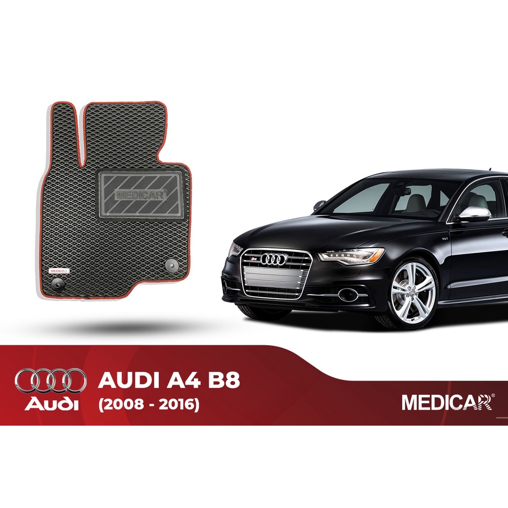 Thảm lót sàn ô tô Medicar xe Audi A4 B8 (2008-2016) - chống nước, không mùi, ngăn bụi bẩn