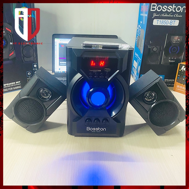 Loa Máy Tính Bluetooth Để Bàn BOSTON T1850 Gaming Có Dây Loa Nghe Nhạc Laptop Pc Đèn Led 40W Cực Mạnh