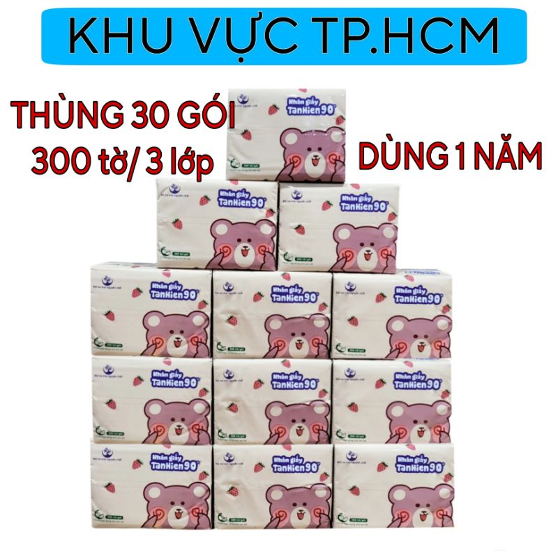 Thùng 30 Gói Giấy Ăn Gấu Trúc Tanhien90 Cao Cấp Siêu Dai Siêu Mịn
