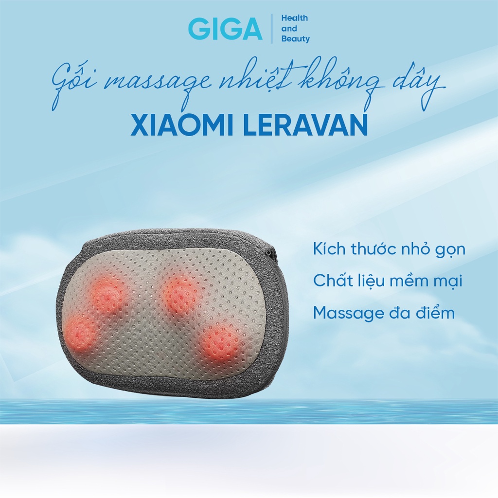 Gối massage nhiệt không dây Xiaomi Leravan LF-YK006