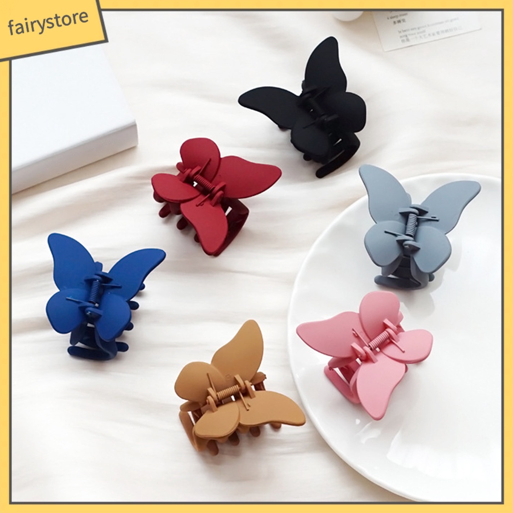 Kẹp Tóc Màu Trơn Chống Trượt Kiểu Dáng Đơn Giản Cho Nữ