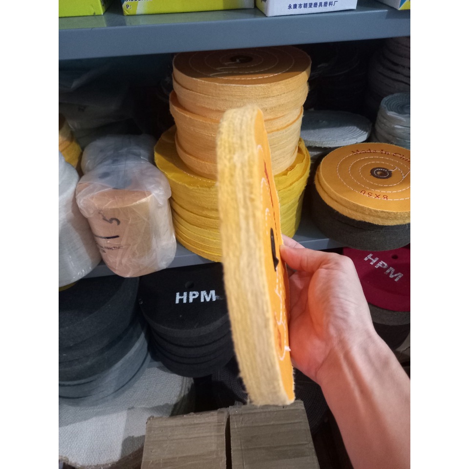 Bánh vải cotton trắng/vàng USA 50 lớp