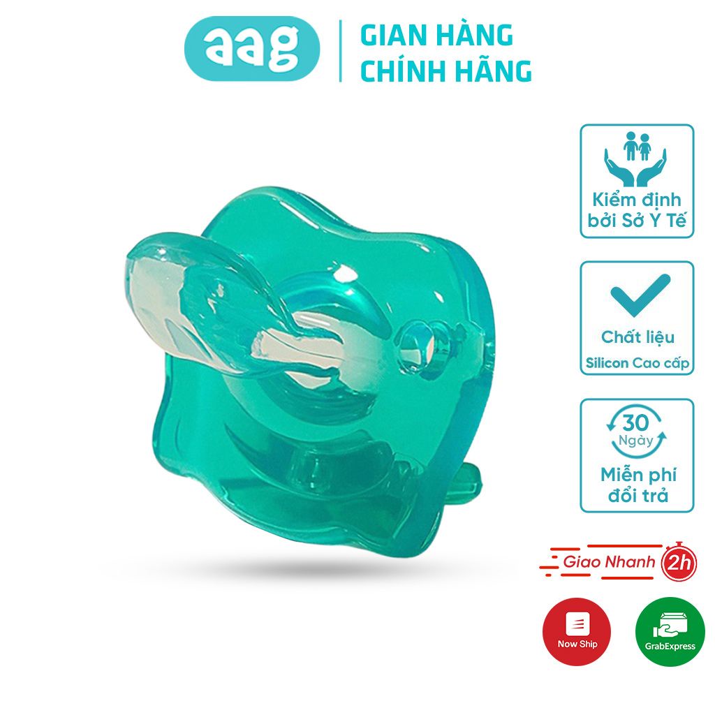 Núm ti giả silicone AAG9003 siêu mềm chống hô răng an toàn tiện lợi cho bé