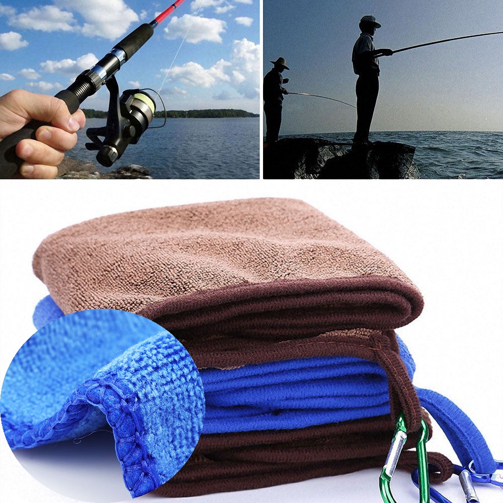 [Màu Sắc Ngẫu Nhiên] Khăn Lau Tay Mềm Mại Thấm Hút Cao Có Khóa Cài Đa Ứng Dụng Cho Hoạt Động Ngoài Trời