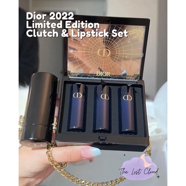Set son Dior limited edition Christmas 2022 kèm túi clutch sành điệu 🖤