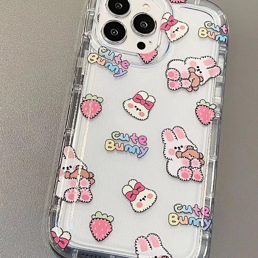 Ốp Điện Thoại Dẻo Trong Suốt Họa Tiết Chú Thỏ Dễ Thương Cho IPhone 14 13 Pro MAX 11 12 XS MAX Casing 6S 7 8 Plus X XR