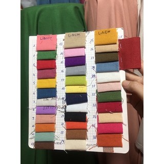vải linen bột nhiều màu có sẵn
