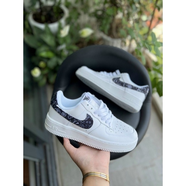 GIÀY AF1 VỆT XANH HOA VẮN MỚI FULL BOX