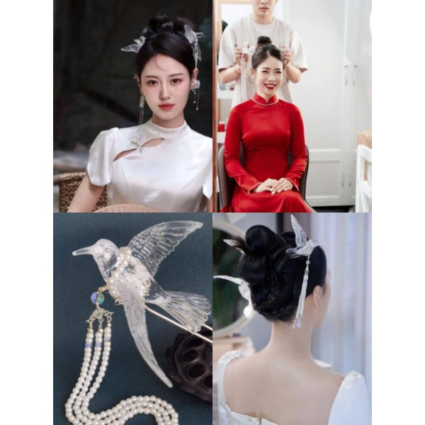 Châm cài tóc chim én